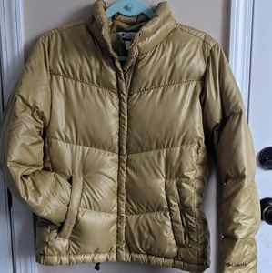 GOLD (!) Columbia puffer down coat